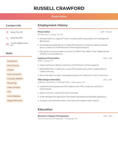 Resume example 3