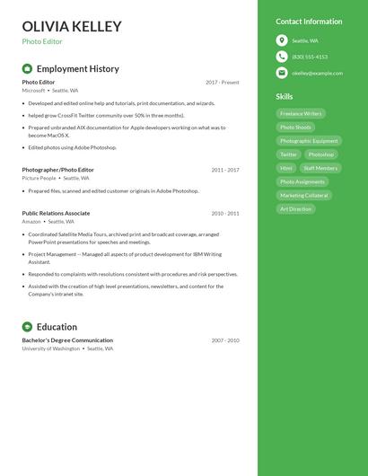 Resume example 5