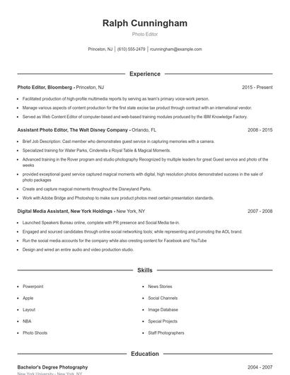 Resume example 1