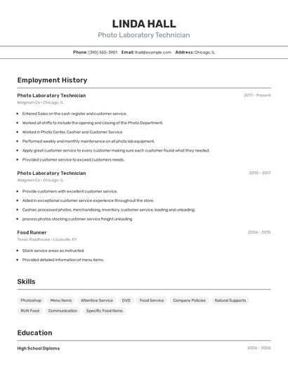 Resume example 2