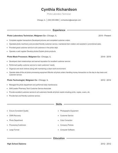 Resume example 1