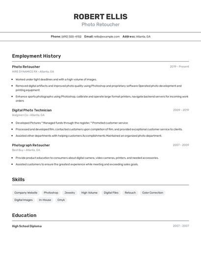 Resume example 2