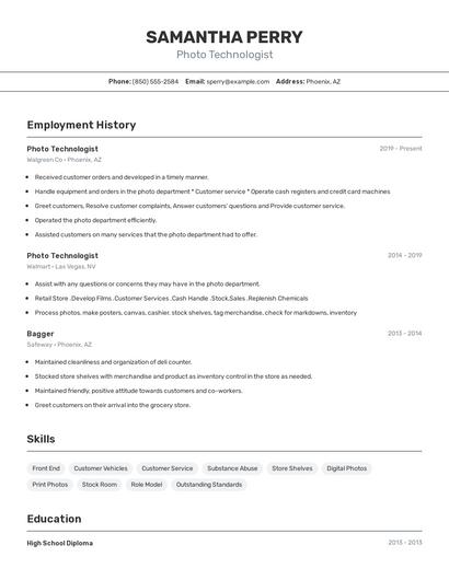 Resume example 2