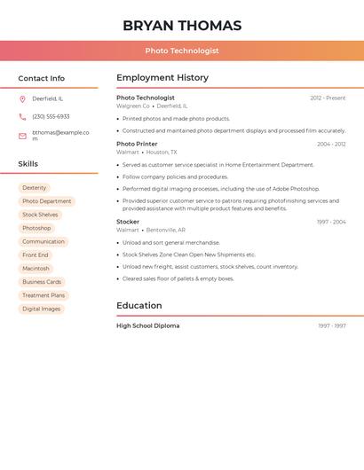 Resume example 3