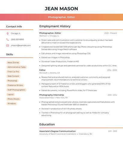 Resume example 3
