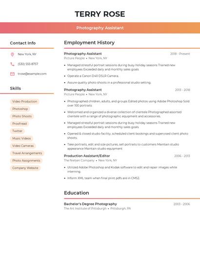 Resume example 3