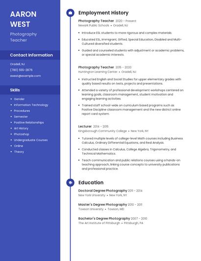 Resume example 4