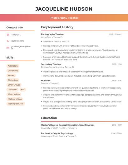 Resume example 3