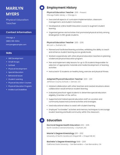 Resume example 5