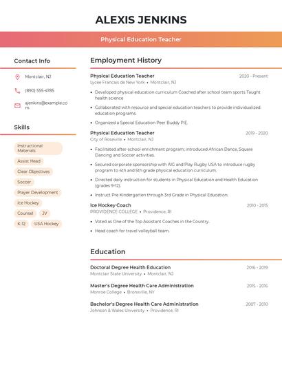 Resume example 3