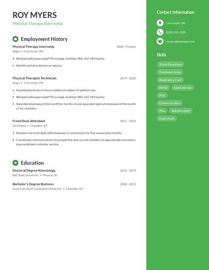 Resume example 5