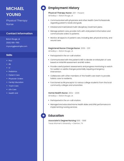 Physical Therapy Nurse Resume
