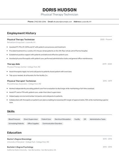 Resume example 2