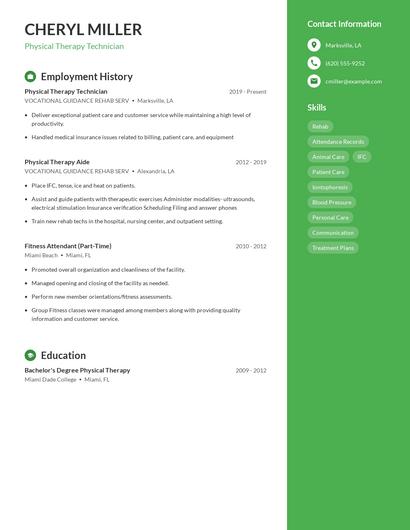 Resume example 5