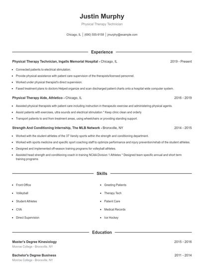 Resume example 1