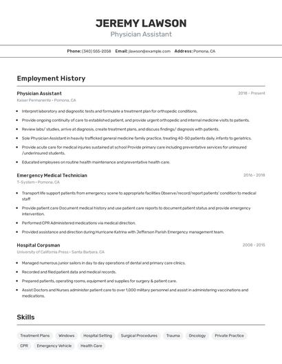Resume example 2