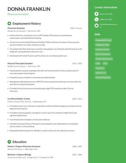 Resume example 5