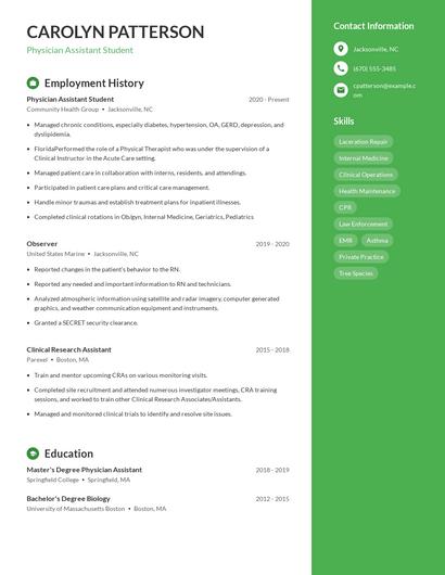 Resume example 5