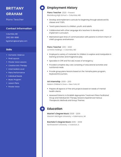 Resume example 5
