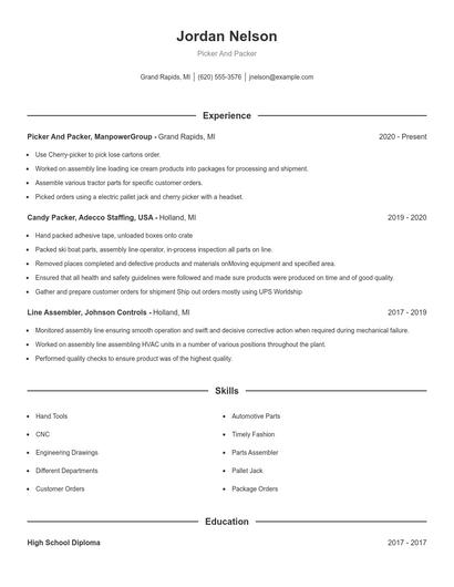 Resume example 1
