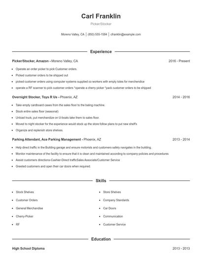 Resume example 1