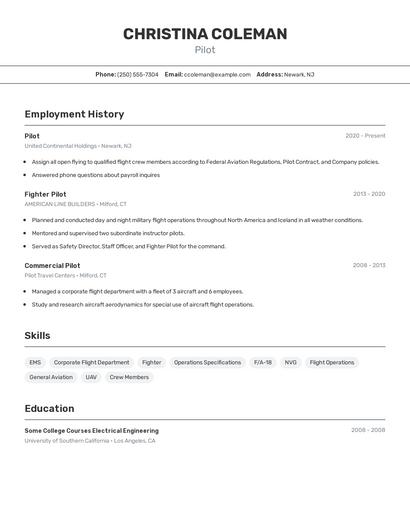 Resume example 2