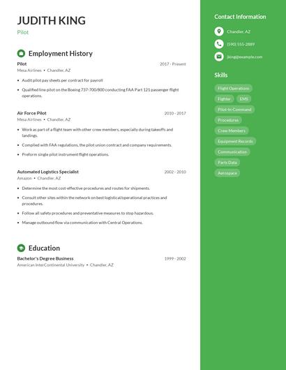Resume example 5