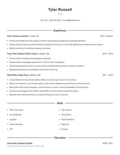 Resume example 1