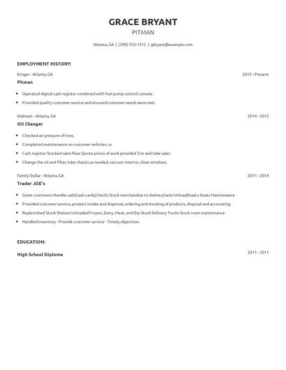 Pitman Resume