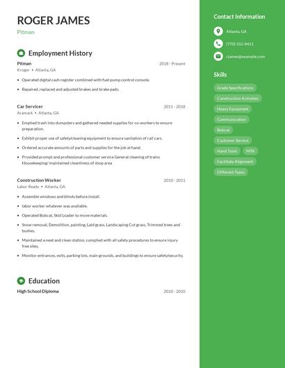 Pitman Resume