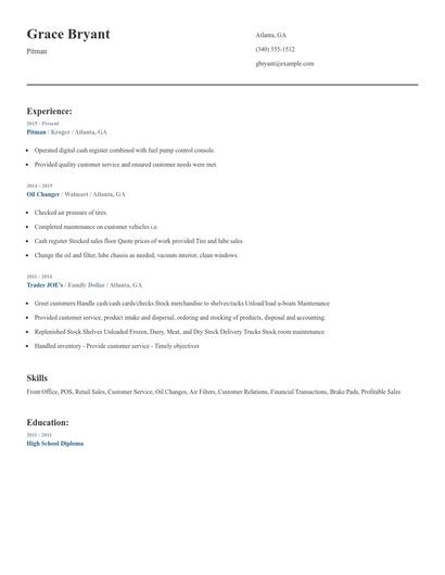 Pitman Resume
