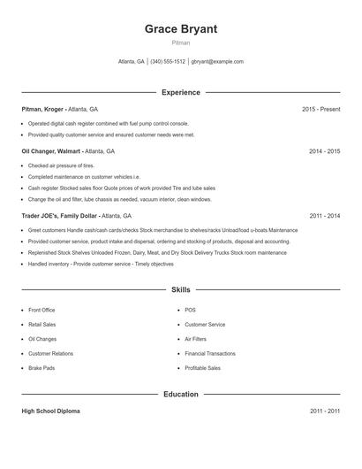 Pitman Resume