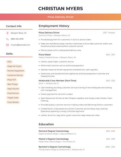 Resume example 3