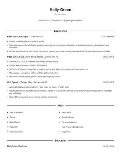 Resume example 1