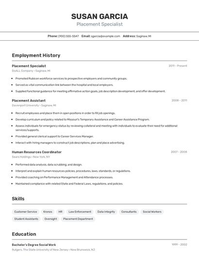 Resume example 2