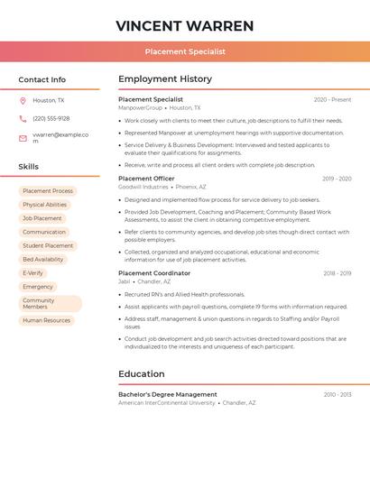 Resume example 3