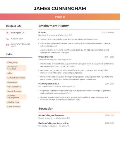 Resume example 3