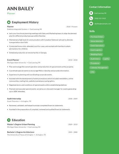 Resume example 4