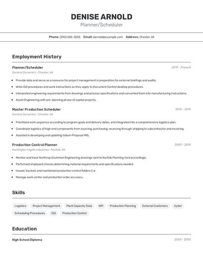 Resume example 2