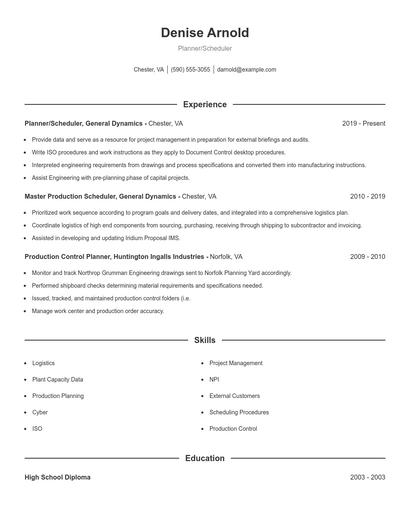 Resume example 1