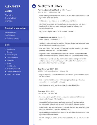 Resume example 5