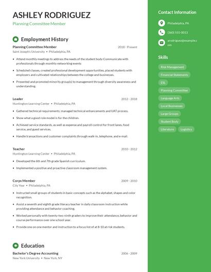 Resume example 4