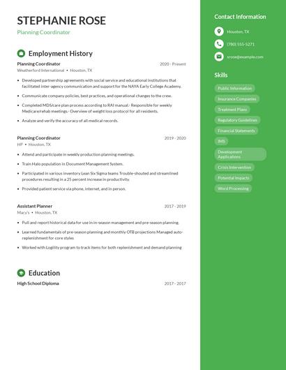 Resume example 4