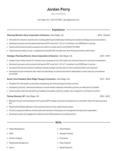 Resume example 1