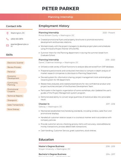 Resume example 3