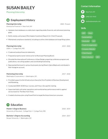 Resume example 5