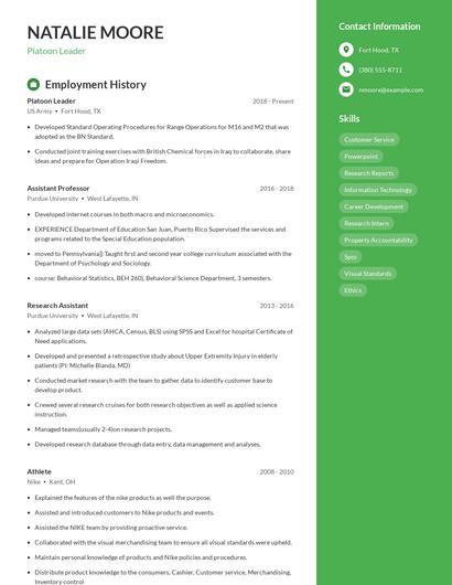 Resume example 5