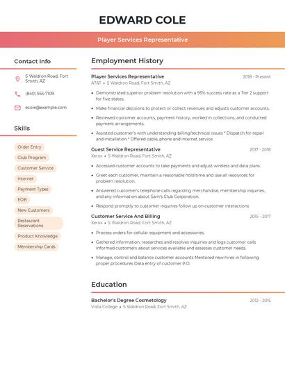 Resume example 3