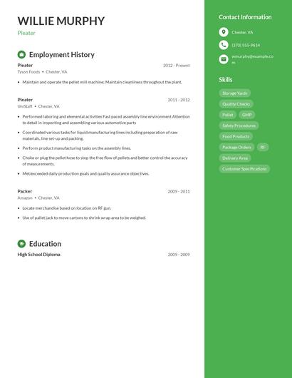 Pleater Resume