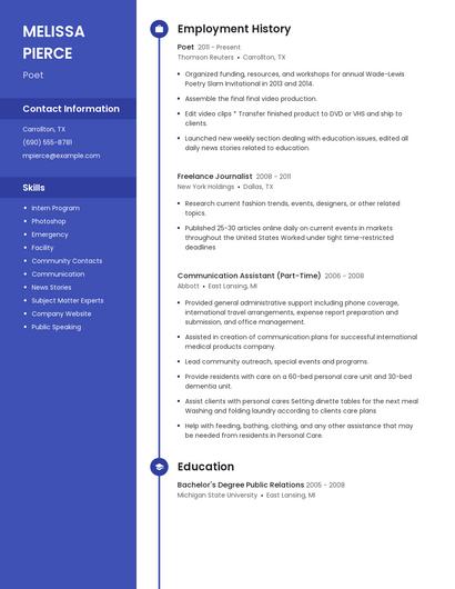 Poet Resume